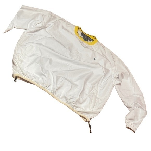 Polo Sport Ralph Lauren Pullover Jacket Windbreaker Mens Size L White Yellow - Picture 9 of 10